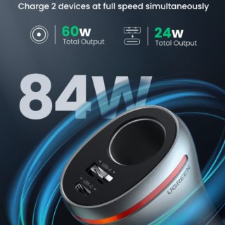 UGREEN 84W USB Car Charger Quick Charge QC PD 4.0 3.0