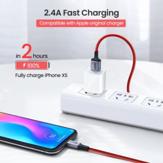 Cable Lightning 2.4A Fast Charger